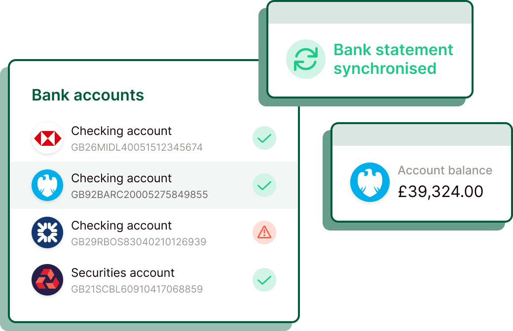 Sync bank accounts EN